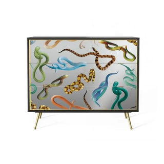 Seletti Toiletpaper furniture chest with drawers Snakes 3 drawers - Buy now on ShopDecor - Discover the best products by TOILETPAPER HOME design