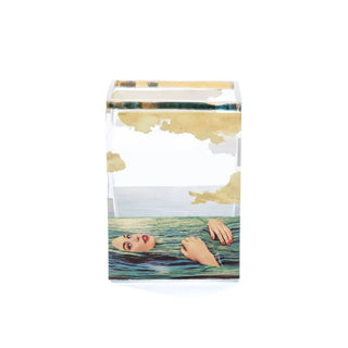 Seletti Toiletpaper rectangular glass vase Seagirl 14 cm - 5.51 in - Buy now on ShopDecor - Discover the best products by TOILETPAPER HOME design