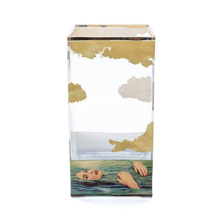 Seletti Toiletpaper rectangular glass vase Seagirl 30 cm - 11.81 in - Buy now on ShopDecor - Discover the best products by TOILETPAPER HOME design