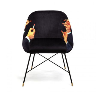 Seletti Toiletpaper padded chair Lipsticks Black - Buy now on ShopDecor - Discover the best products by TOILETPAPER HOME design