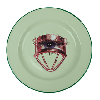 Seletti Toiletpaper enamel dinner plate Eye - Buy now on ShopDecor - Discover the best products by TOILETPAPER HOME design