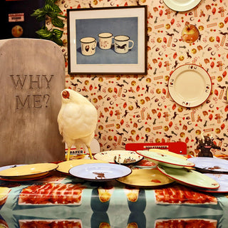 Seletti Toiletpaper enamel dinner plate - Buy now on ShopDecor - Discover the best products by TOILETPAPER HOME design