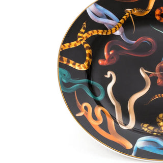 Seletti Toiletpaper porcelain dinner plate with gold border - Buy now on ShopDecor - Discover the best products by TOILETPAPER HOME design