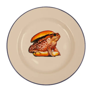 Seletti Toiletpaper enamel dinner plate Toad - Buy now on ShopDecor - Discover the best products by TOILETPAPER HOME design