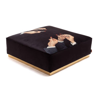 Seletti Toiletpaper modular pouf 103x103 cm - 40.56x40.56 in. Lipsticks Black - Buy now on ShopDecor - Discover the best products by TOILETPAPER HOME design