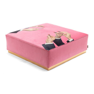 Seletti Toiletpaper modular pouf 103x103 cm - 40.56x40.56 in. Lipsticks Pink - Buy now on ShopDecor - Discover the best products by TOILETPAPER HOME design