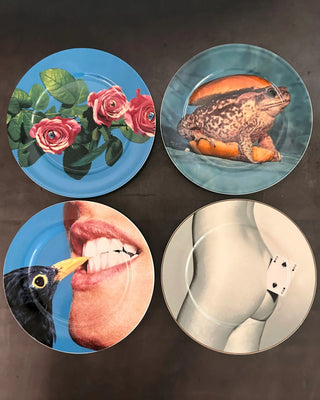 Seletti Toiletpaper porcelain dinner plate Spades - Buy now on ShopDecor - Discover the best products by TOILETPAPER HOME design