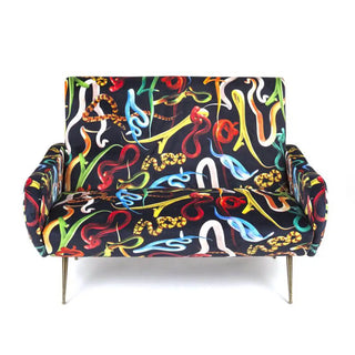 Seletti Toiletpaper sofa Snakes Black 2 seats - Buy now on ShopDecor - Discover the best products by TOILETPAPER HOME design
