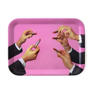 Seletti Toiletpaper tray Lipsticks Pink - Buy now on ShopDecor - Discover the best products by TOILETPAPER HOME design