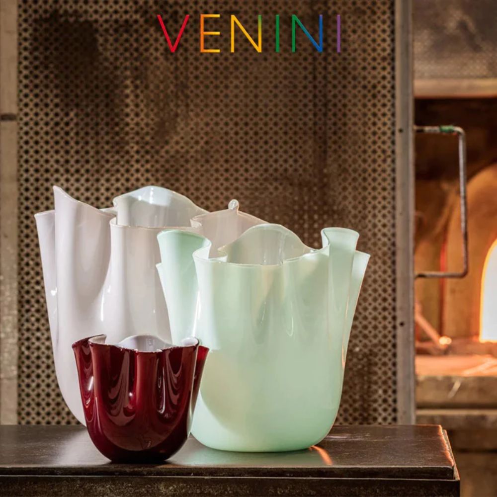 Vaso VENINI Fazzoletto a Canne Arancione 701.02 IN/AR/CR Vaso VENINI Fazzoletto a Canne Arancione 701.02 IN/AR/CR