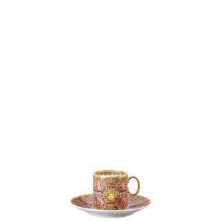 Versace meets Rosenthal La scala del Palazzo Coffee cup and saucer pink - Buy now on ShopDecor - Discover the best products by VERSACE HOME design