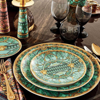 Versace meets Rosenthal La scala del Palazzo Service plate diam. 33 cm. green - Buy now on ShopDecor - Discover the best products by VERSACE HOME design