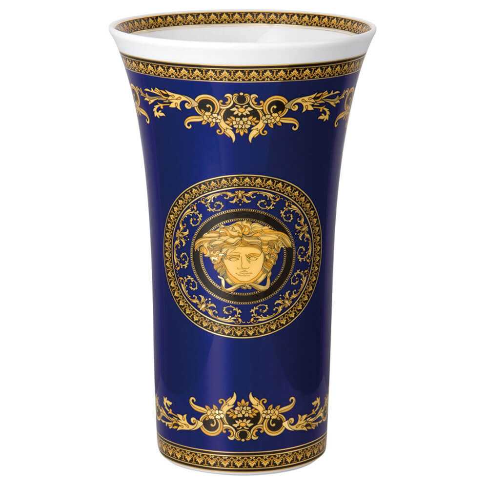 Versace meets Rosenthal Medusa Blue Vase H. 34 cm