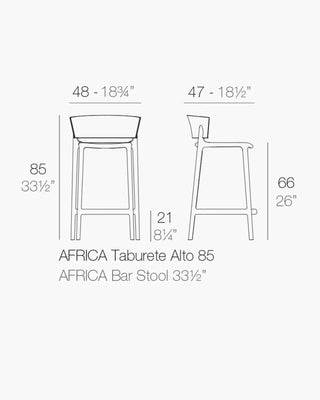 Vondom Africa stool in polypropylene