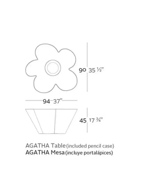Vondom Agatha kids low table in polyethylene