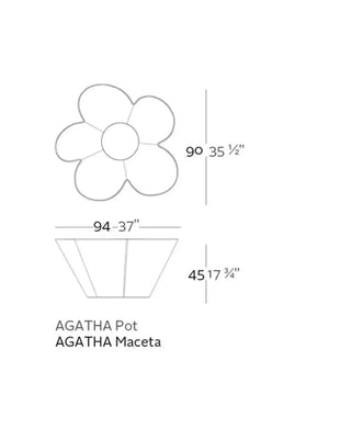 Vondom Agatha Planter vase in polyethylene