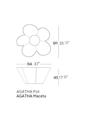 Vondom Agatha Planter vase in polyethylene