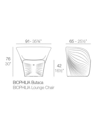 Vondom Biophilia lounge chair in polyethylene