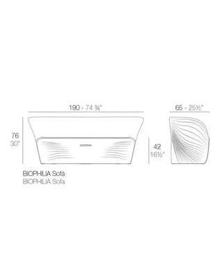 Vondom Biophilia sofa in polyethylene