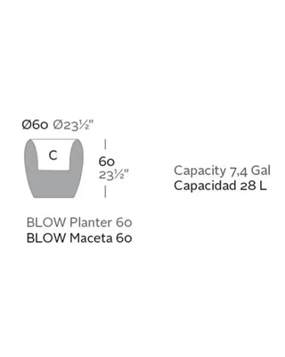 Vondom Blow Planter vase in polyethylene