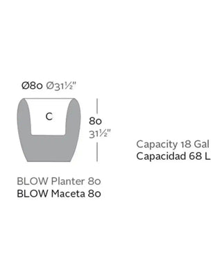 Vondom Blow Planter vase in polyethylene