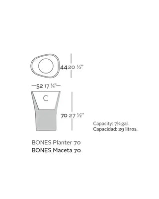 Vondom Bones Planter vase in polyethylene