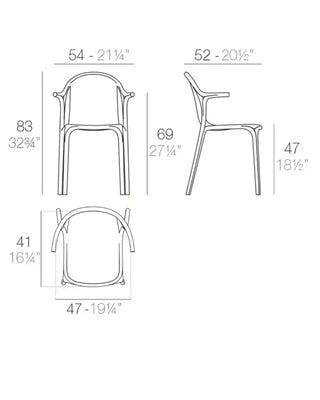 Vondom Brooklyn chair in polypropylene