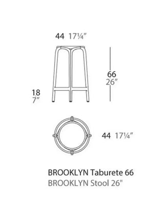 Vondom Brooklyn stool in polypropylene
