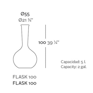 Vondom Chemistubes Flask vase for indoor h.100 cm by Teresa Sapey - Buy now on ShopDecor - Discover the best products by VONDOM design