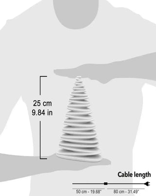 Vondom Chrismy Christmas LED tree in Ice White 2101 polyethylene