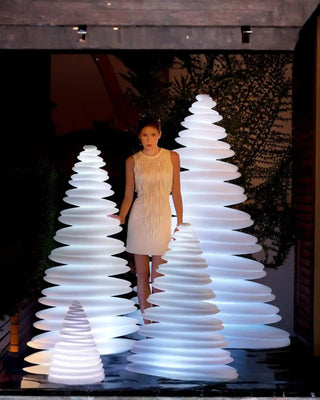 Vondom Chrismy Christmas LED tree in Ice White 2101 polyethylene
