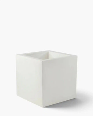 Vondom Cubo Planter LED vase in Ice White 2101 polyethylene