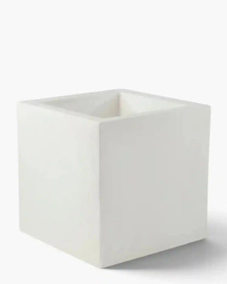 Vondom Cubo Planter LED vase in Ice White 2101 polyethylene
