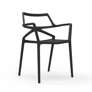 Vondom Delta chair with armrests Vondom Black - Buy now on ShopDecor - Discover the best products by VONDOM design