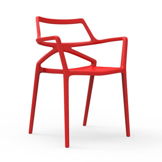 Vondom Delta chair with armrests Vondom Red - Buy now on ShopDecor - Discover the best products by VONDOM design