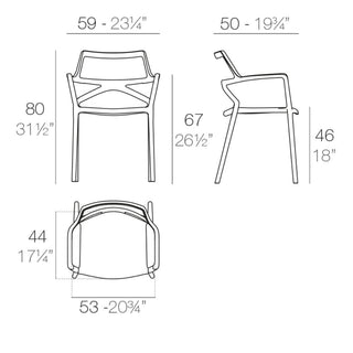 Vondom Delta chair with armrests - Buy now on ShopDecor - Discover the best products by VONDOM design