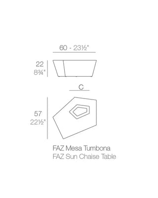Vondom Faz low coffee table in polyethylene