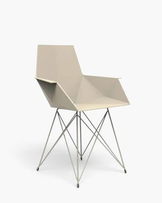 Vondom Faz armchair with powder-coated metal legs and seat in polypropylene
