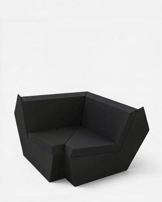 Vondom Faz sofa 90° corner module in polyethylene with upholstered cushions