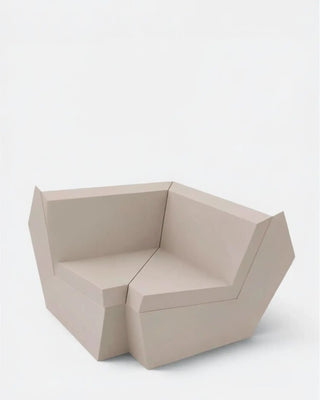 Vondom Faz sofa 90° corner module in polyethylene with upholstered cushions
