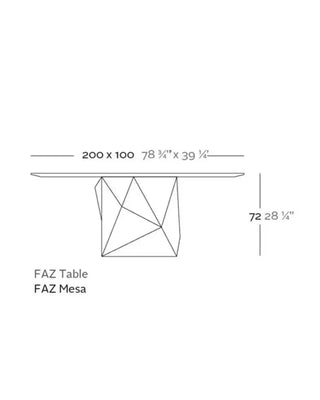 Vondom Faz Dining Table in polyethylene with HPL Top
