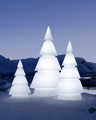 Vondom Forest Christmas LED tree in Ice White 2101 polyethylene