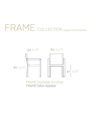 Vondom Frame chair with arms in polyethylene