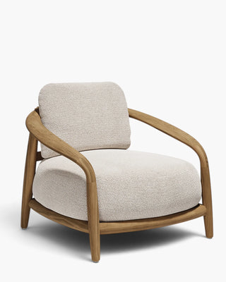 Vondom Fusta upholstered lounge chair in teak wood