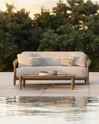 Vondom Fusta upholstered sofa in teak wood