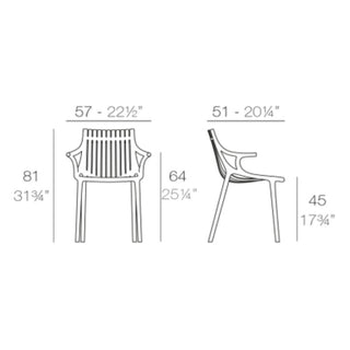 Vondom Ibiza chair with arms - Buy now on ShopDecor - Discover the best products by VONDOM design