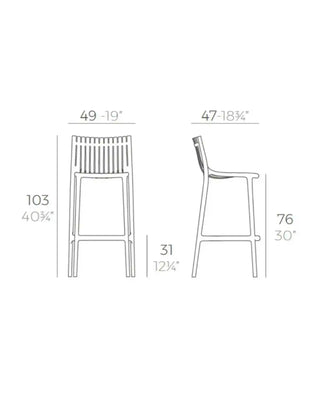 Vondom Ibiza stool in polypropylene