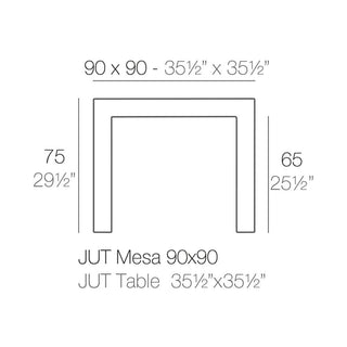 Vondom Jut table 90x90 cm polyethylene by Studio Vondom - Buy now on ShopDecor - Discover the best products by VONDOM design