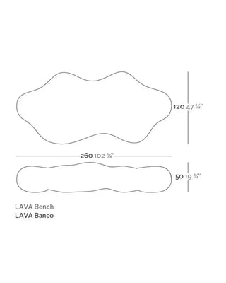 Vondom Lava bench in polyethylene