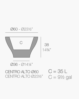 Vondom Maceta Centro Alto Planter vase in polyethylene